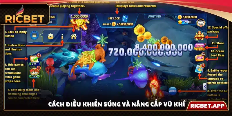 Sử dụng vũ khí trong Ocean Lord