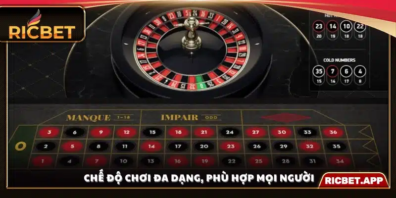 Nhiều chế độ chơi linh hoạt